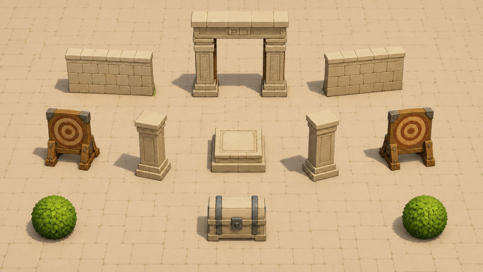 Stone Courtyard reference image